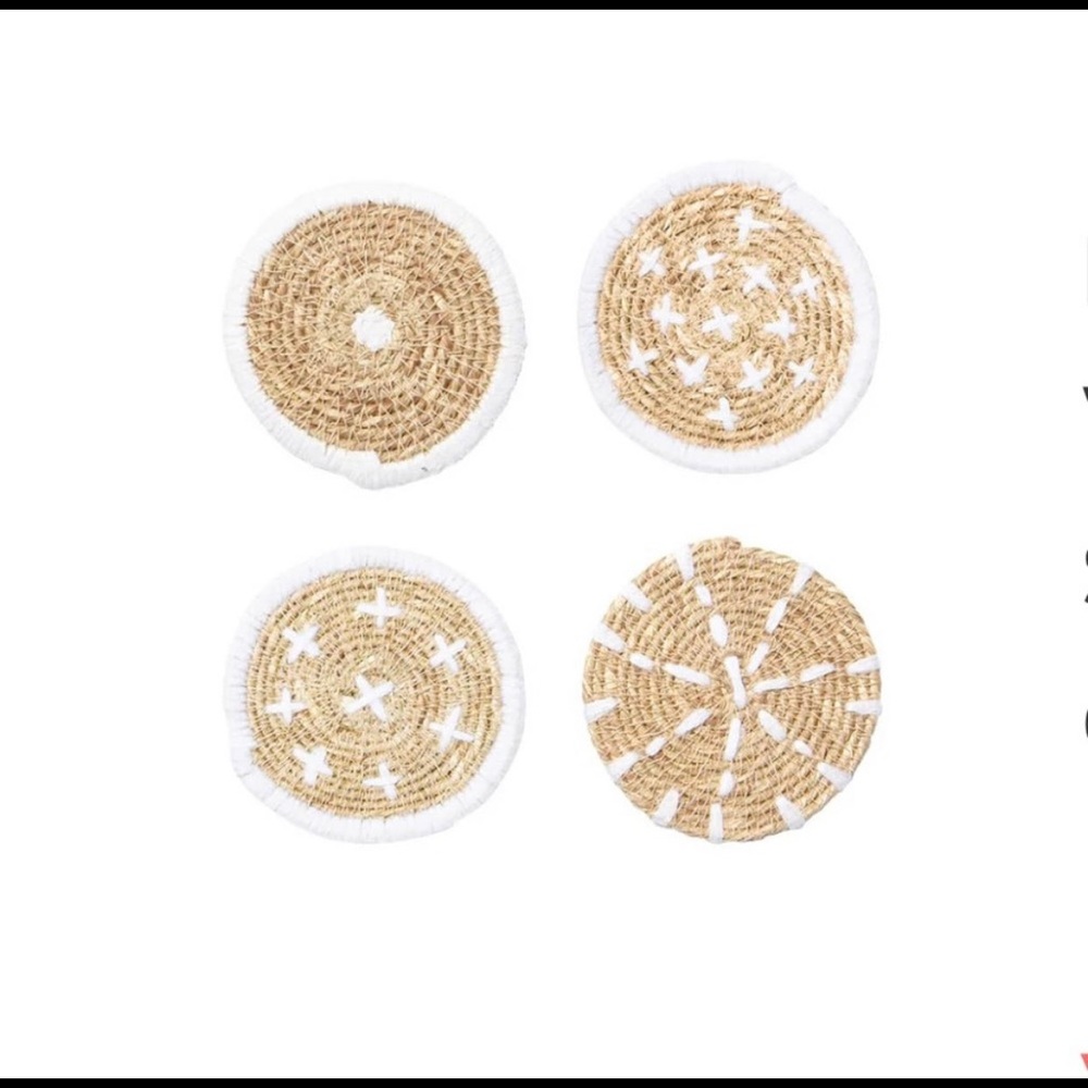 Bloomingville Woven Seagrass Coasters